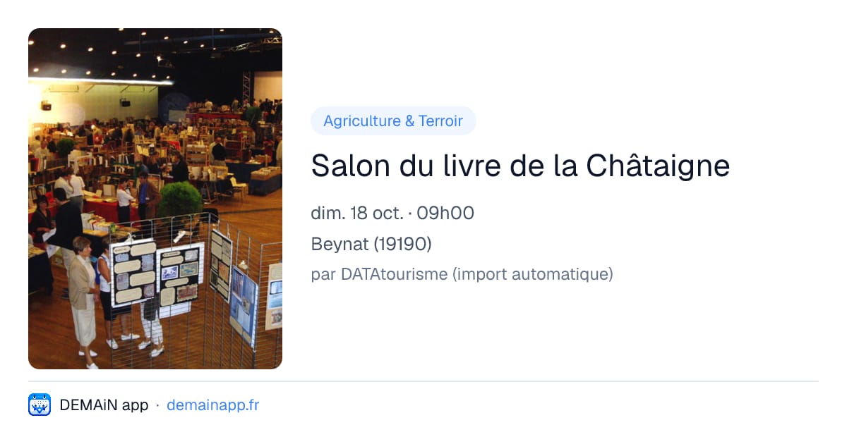 Salon du livre de la Châtaigne — Beynat