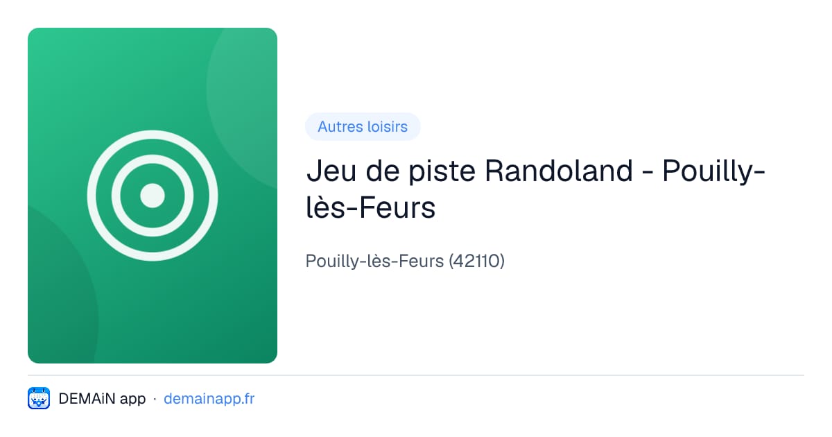 Jeu de piste Randoland - Pouilly-lès-Feurs — Pouilly-lès-Feurs