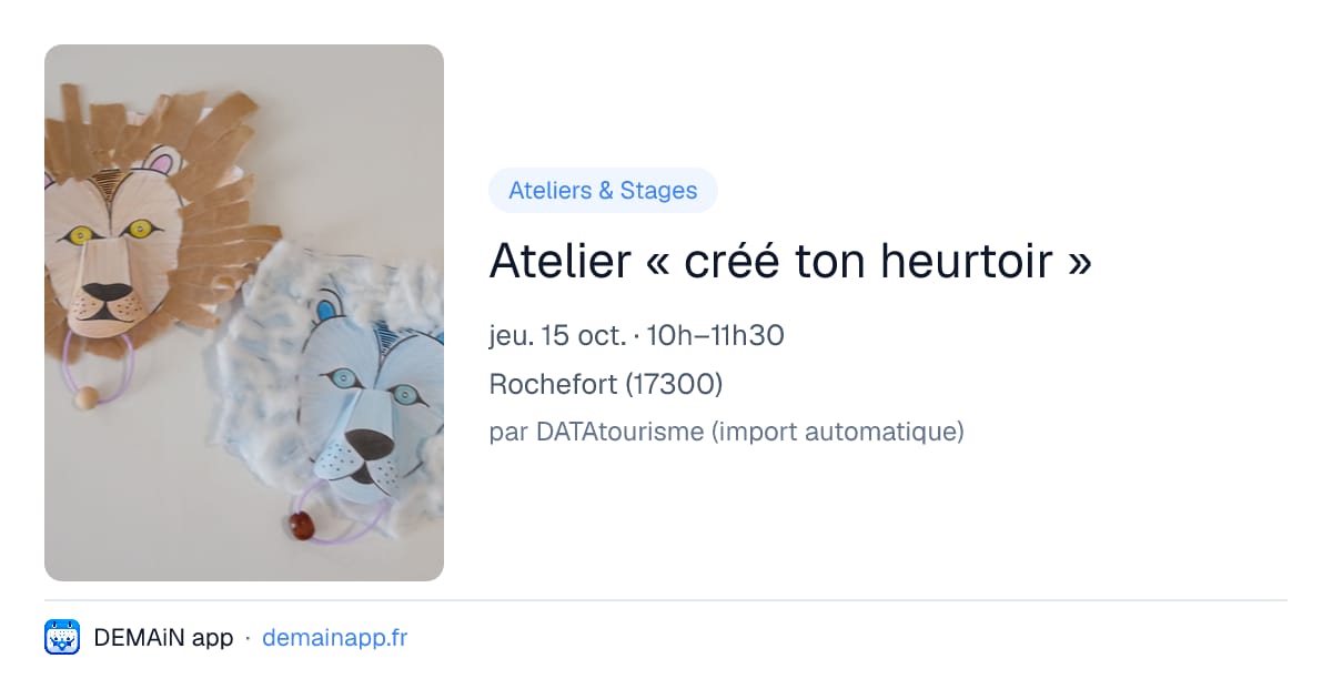Atelier « créé ton heurtoir » — Rochefort