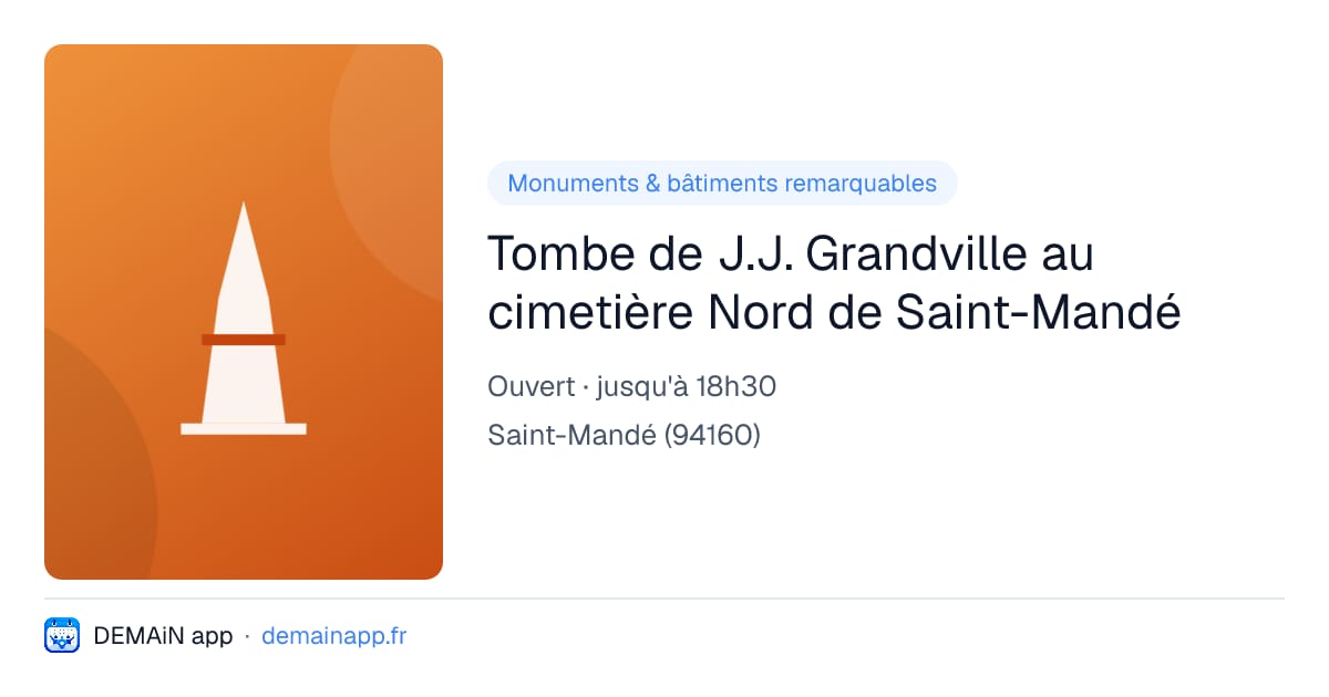 Tombe de J.J. Grandville au cimetière Nord de Saint-Mandé — Saint-Mandé