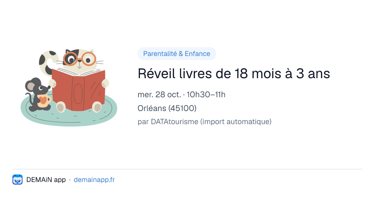Réveil livres de 18 mois à 3 ans — Orléans