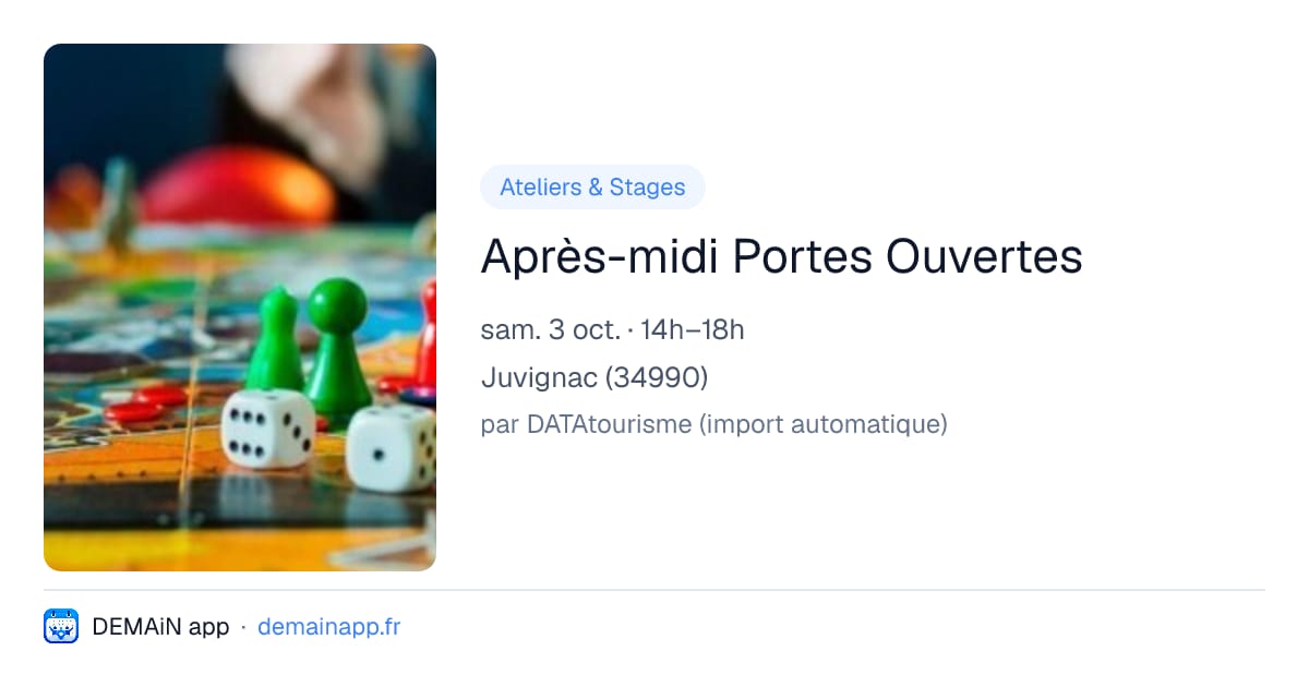 Après-midi Portes Ouvertes — Juvignac