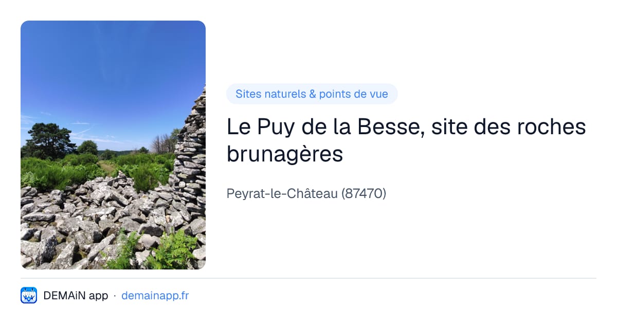 Le Puy de la Besse, site des roches brunagères — Peyrat-le-Château