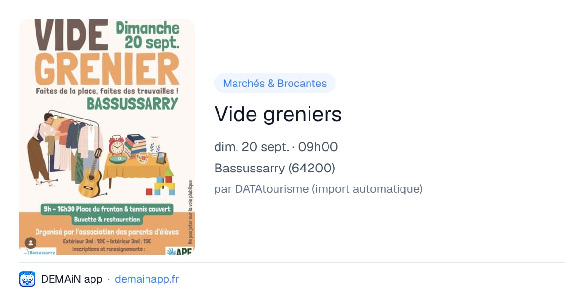 Vide greniers — Bassussarry