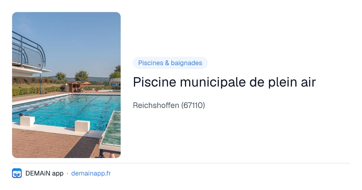 Piscine municipale de plein air — Reichshoffen