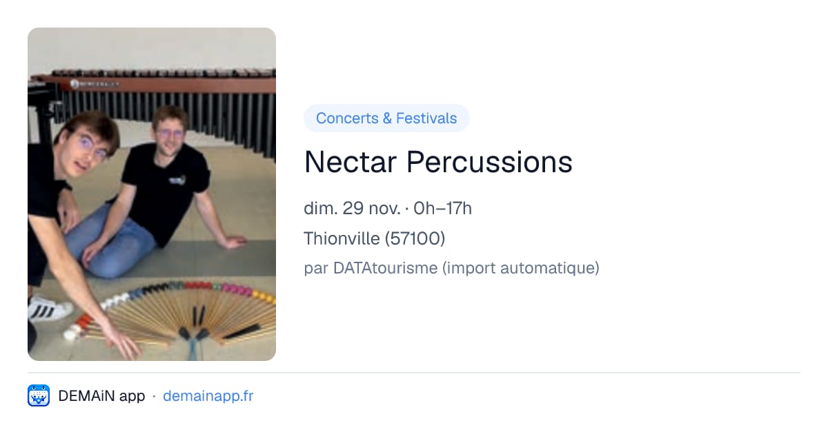 Nectar Percussions — Thionville