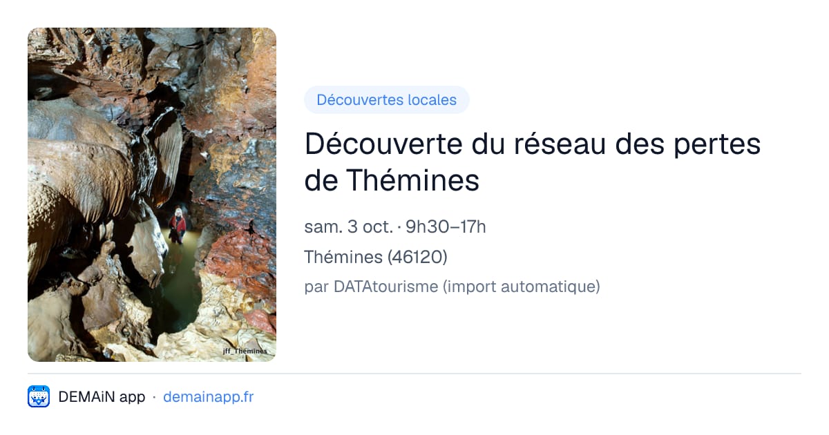 Découverte du réseau des pertes de Thémines — Thémines