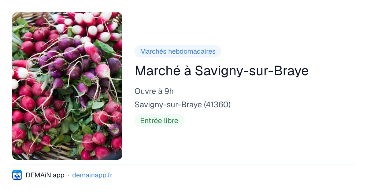 Marché à Savigny-sur-Braye — Savigny-sur-Braye