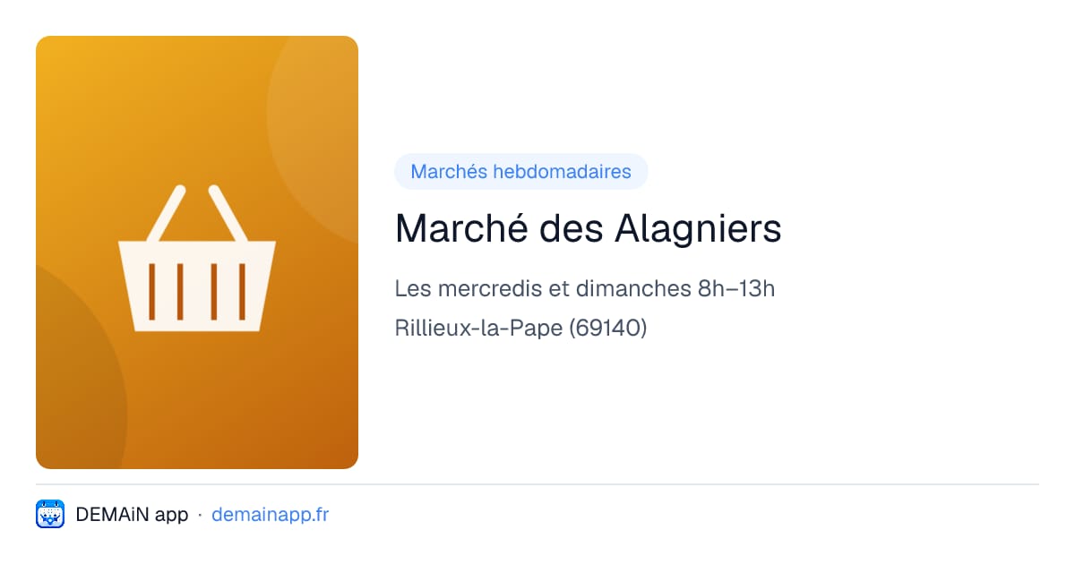 Marché des Alagniers — Rillieux-la-Pape