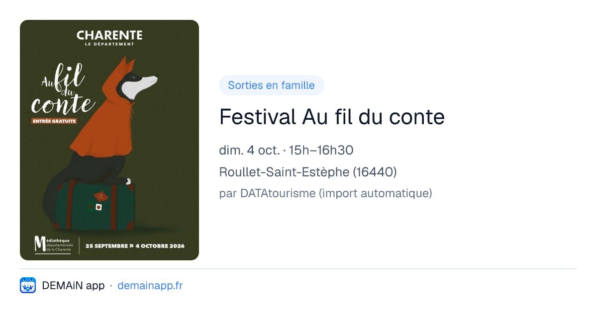 Festival Au fil du conte — Roullet-Saint-Estèphe