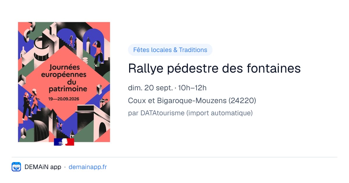Rallye pédestre des fontaines — Coux et Bigaroque-Mouzens