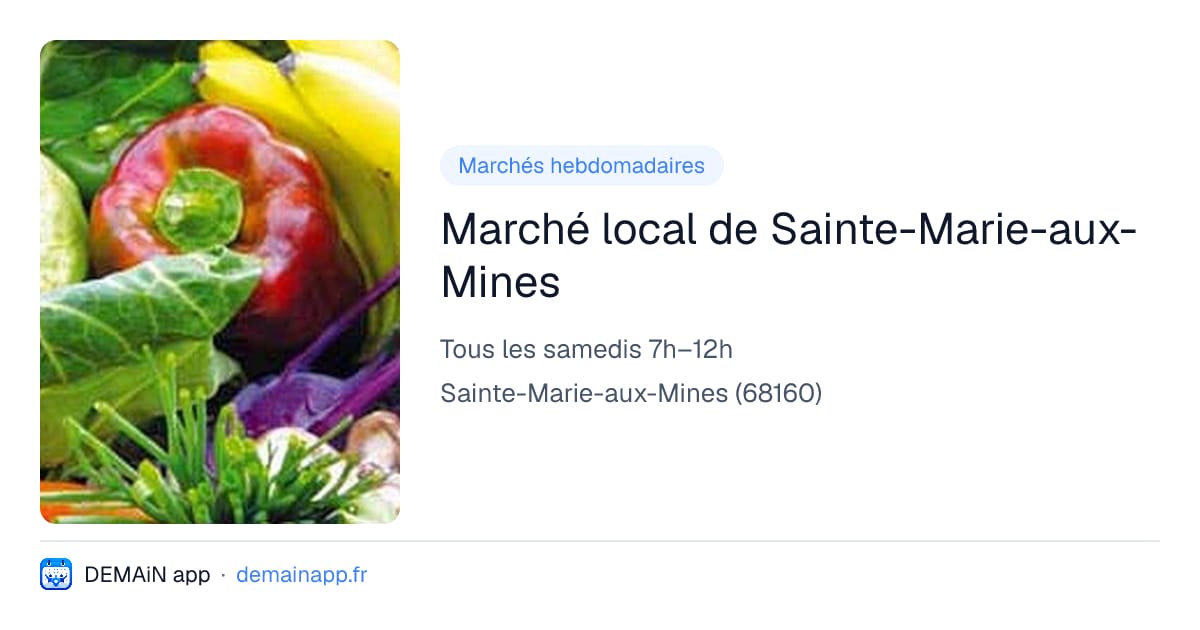 Marché local de Sainte-Marie-aux-Mines — Sainte-Marie-aux-Mines