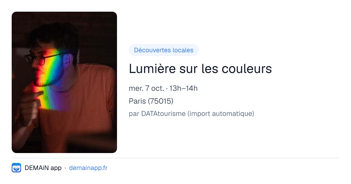 Lumière sur les couleurs — Paris