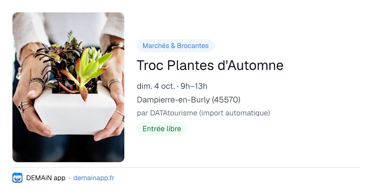 Troc Plantes d'Automne — Dampierre-en-Burly