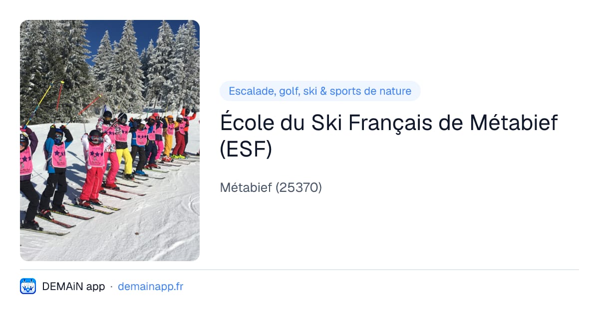 École du Ski Français de Métabief (ESF) — Métabief