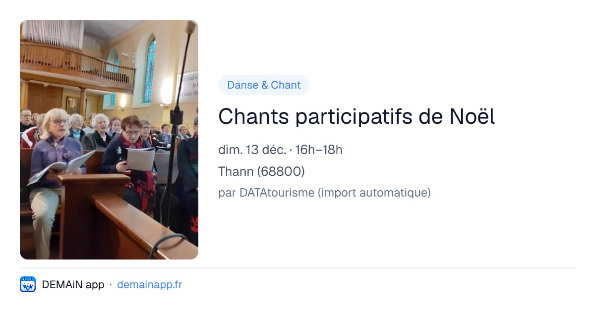 Chants participatifs de Noël — Thann