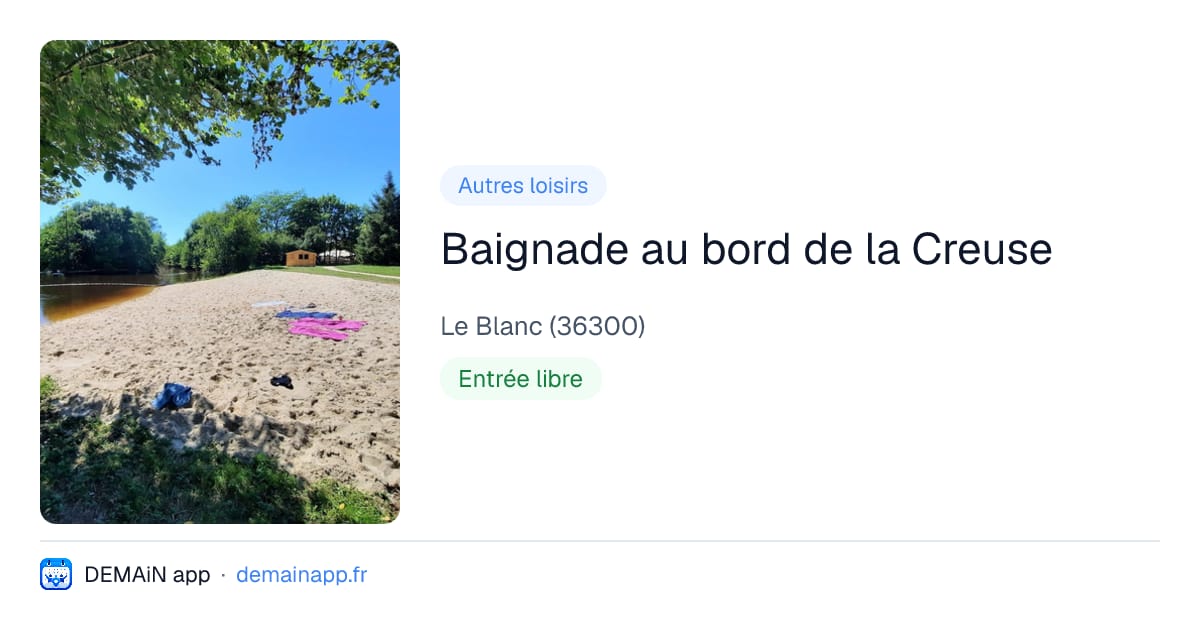 Baignade au bord de la Creuse — Le Blanc