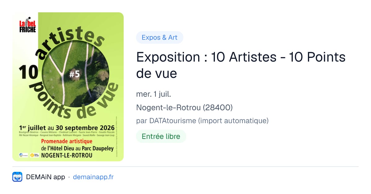 Exposition : 10 Artistes - 10 Points de vue — Nogent-le-Rotrou