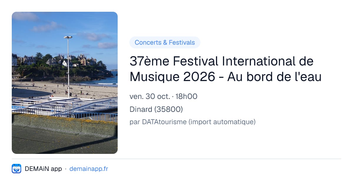 37ème Festival International de Musique 2026 - Au bord de l'eau — Dinard