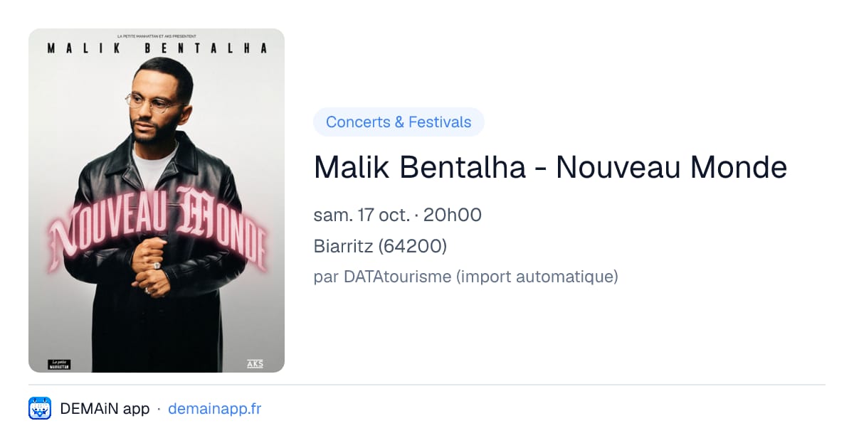 Malik Bentalha - Nouveau Monde — Biarritz