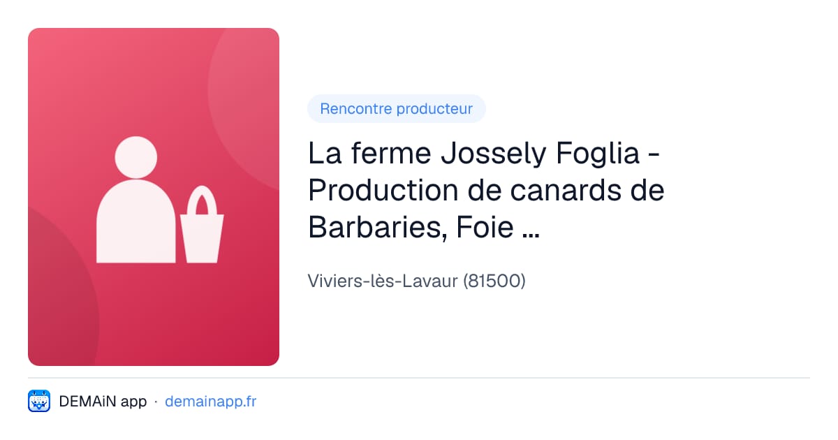 La ferme Jossely Foglia - Production de canards de Barbaries, Foie Gras, volailles et agneaux — Viviers-lès-Lavaur