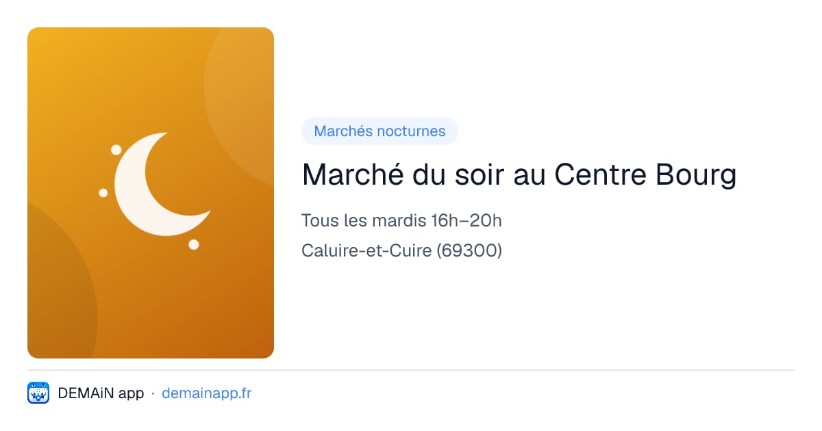 Marché du soir au Centre Bourg — Caluire-et-Cuire