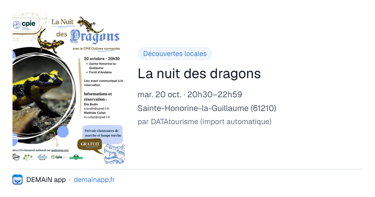 La nuit des dragons — Sainte-Honorine-la-Guillaume