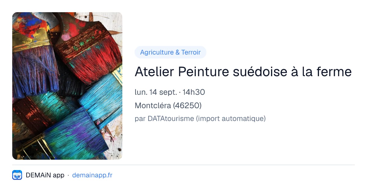Atelier Peinture suédoise à la ferme — Montcléra