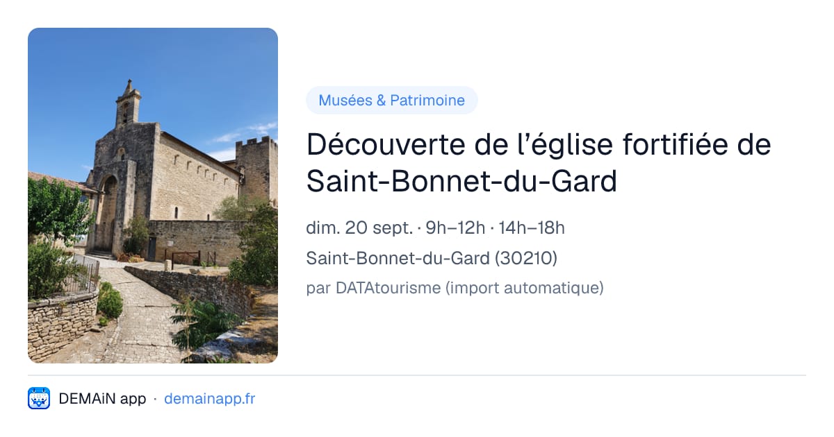 Découverte de l’église fortifiée de Saint-Bonnet-du-Gard — Saint-Bonnet-du-Gard