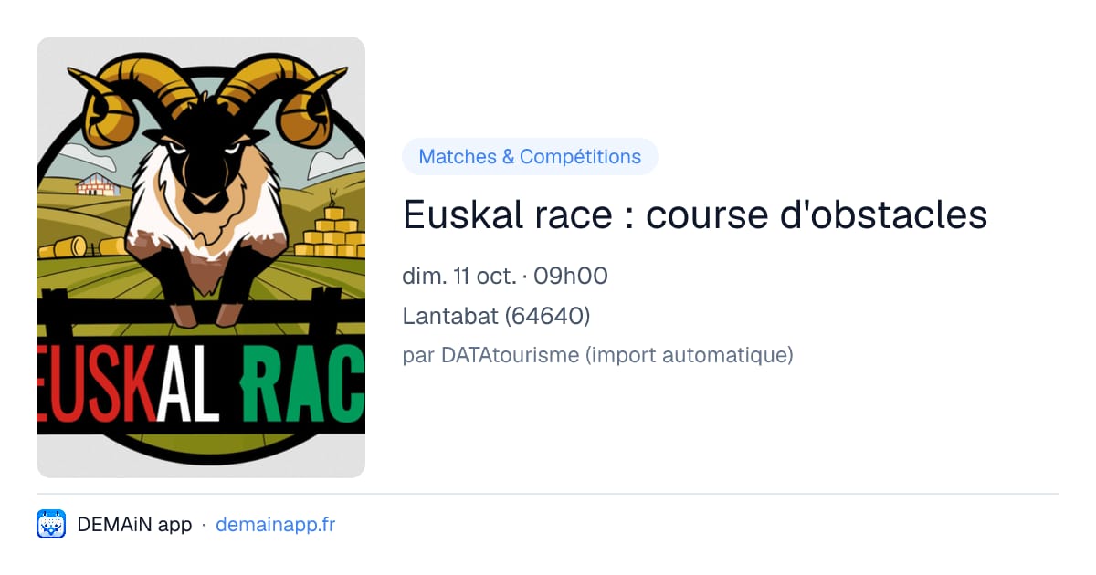 Euskal race : course d'obstacles — Lantabat