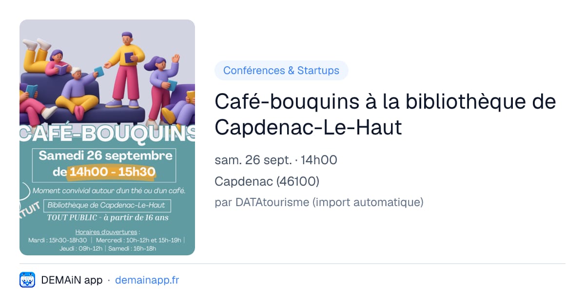Café-bouquins à la bibliothèque de Capdenac-Le-Haut — Capdenac