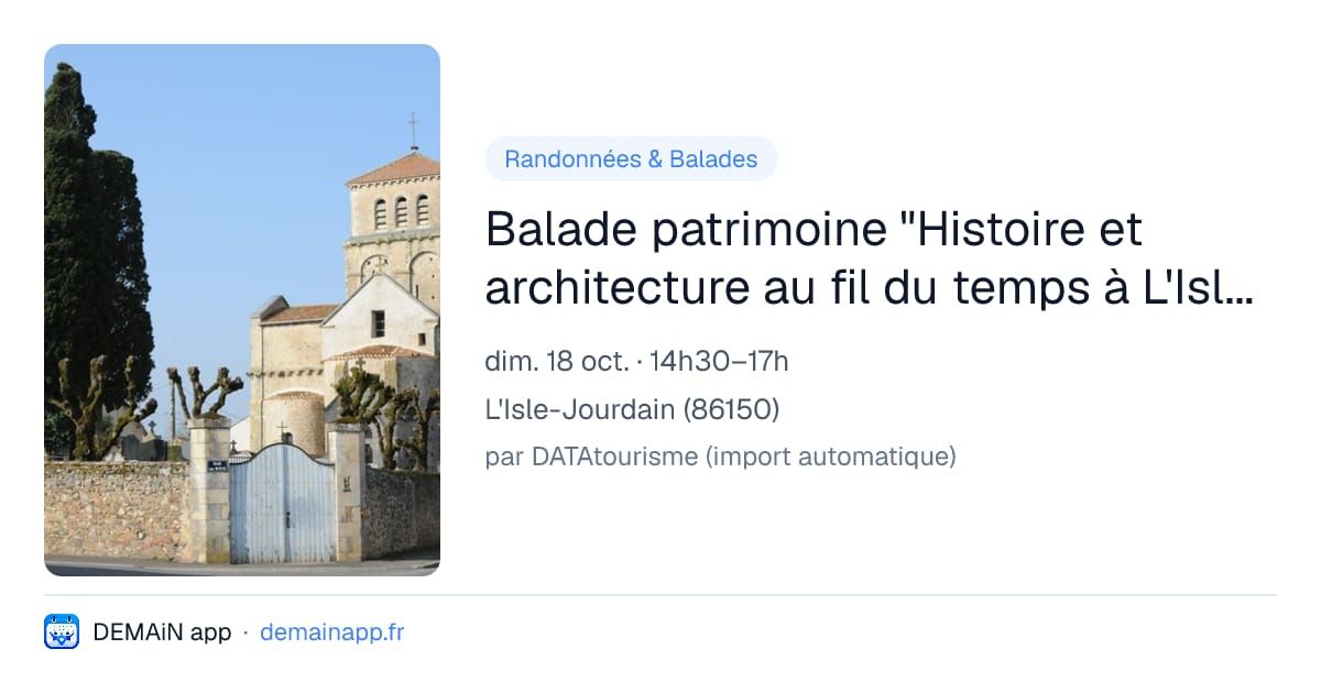 Balade patrimoine "Histoire et architecture au fil du temps à L'Isle-Jourdain" — L'Isle-Jourdain