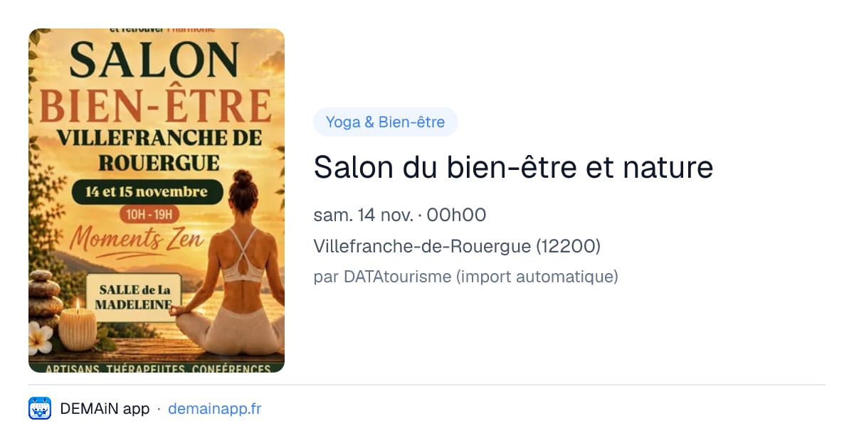 Salon du bien-être et nature — Villefranche-de-Rouergue