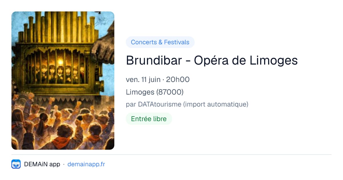 Brundibar - Opéra de Limoges — Limoges