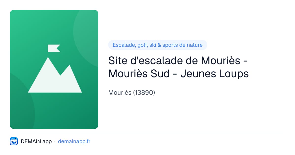 Site d'escalade de Mouriès - Mouriès Sud - Jeunes Loups — Mouriès