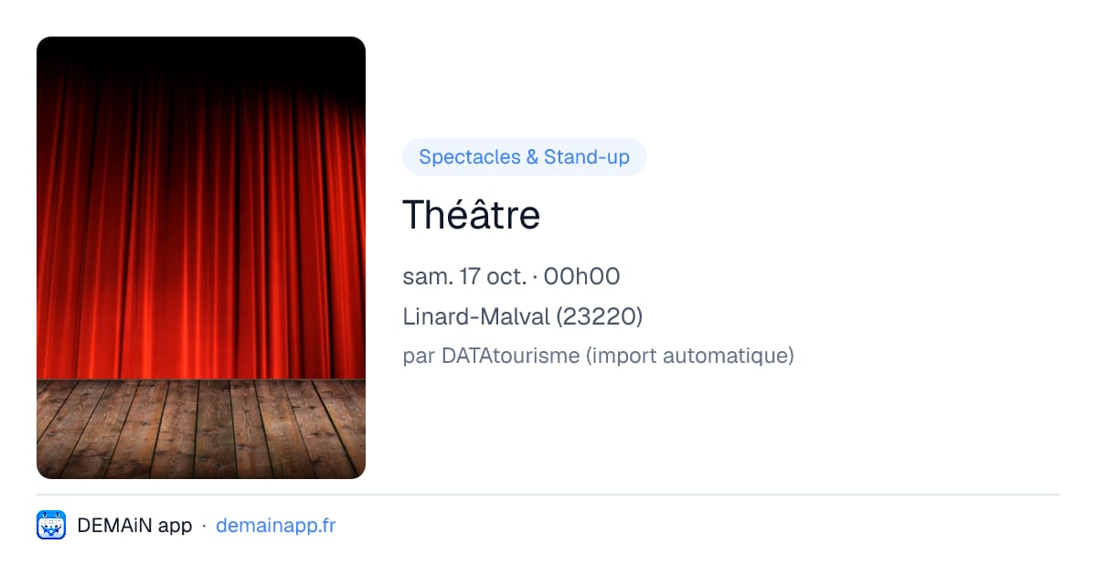 Théâtre — Linard-Malval
