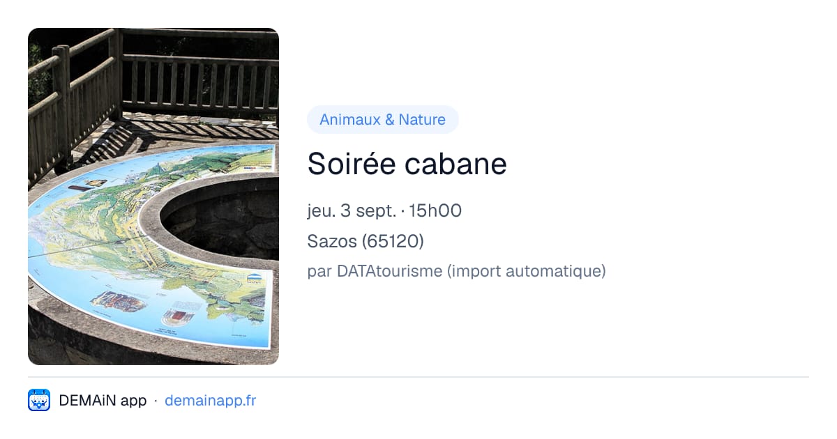Soirée cabane — Sazos