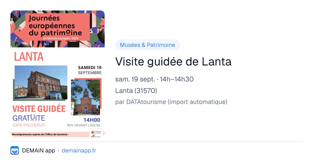 Visite guidée de Lanta — Lanta