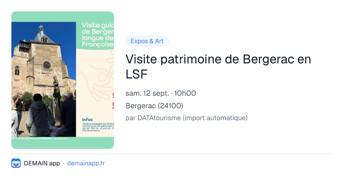 Visite patrimoine de Bergerac en LSF — Bergerac