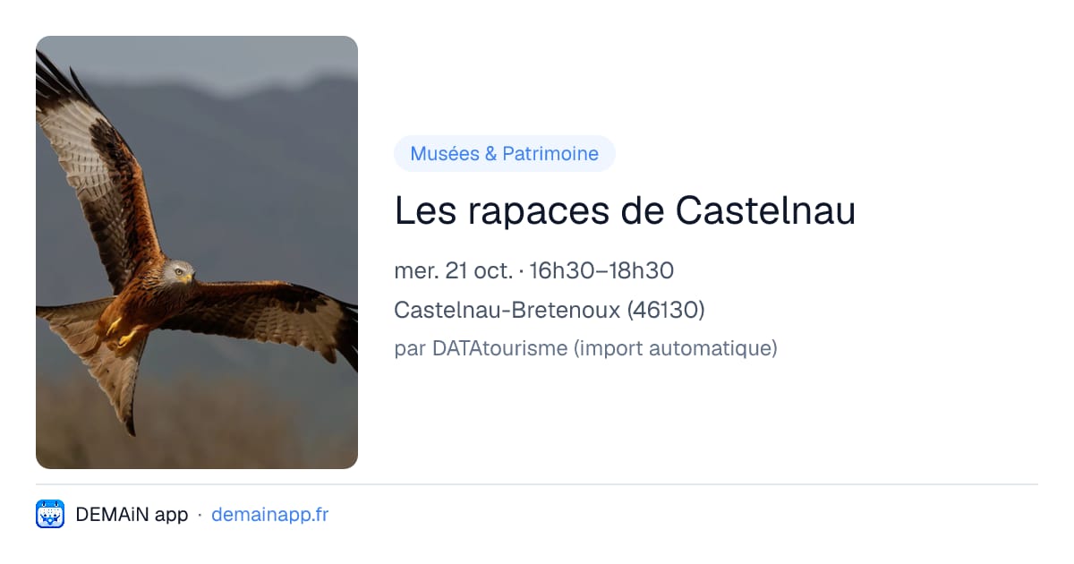 Les rapaces de Castelnau — Castelnau-Bretenoux