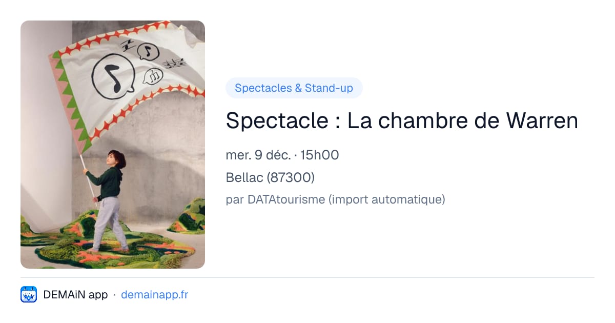 Spectacle : La chambre de Warren — Bellac