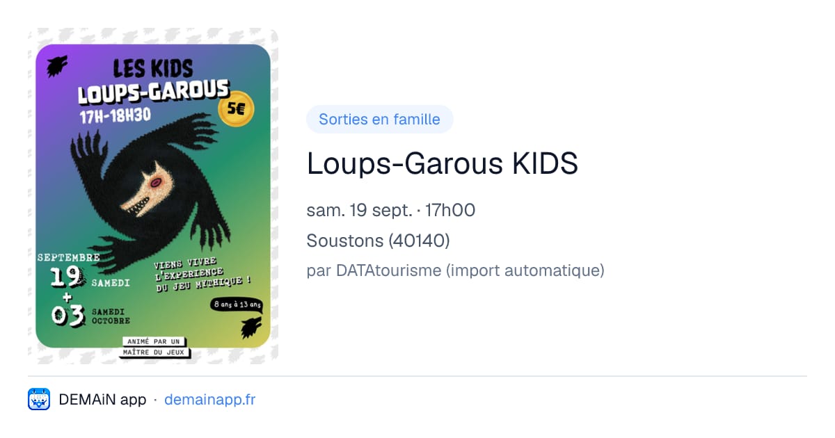 Loups-Garous KIDS — Soustons