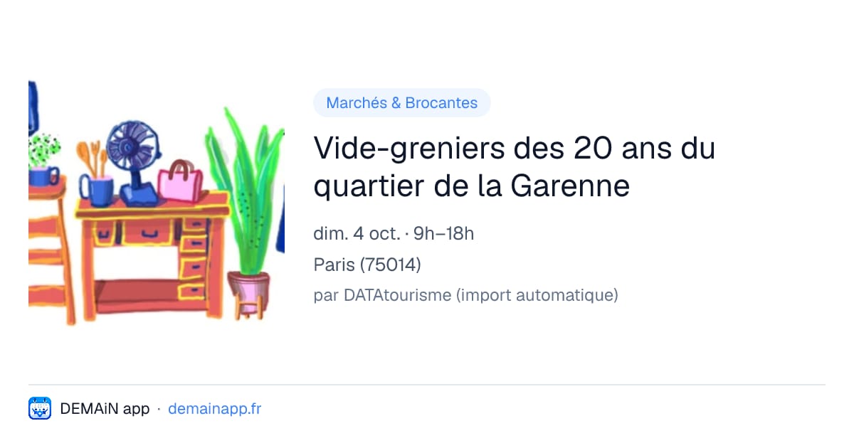 Vide-greniers des 20 ans du quartier de la Garenne — Paris
